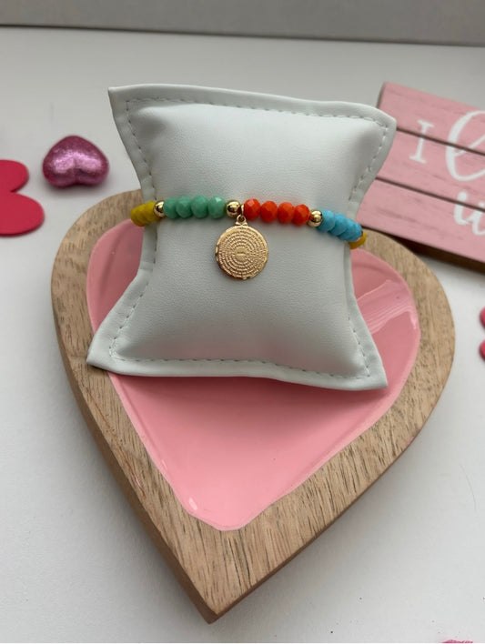 Pulsera con dije del Padre Nuestro